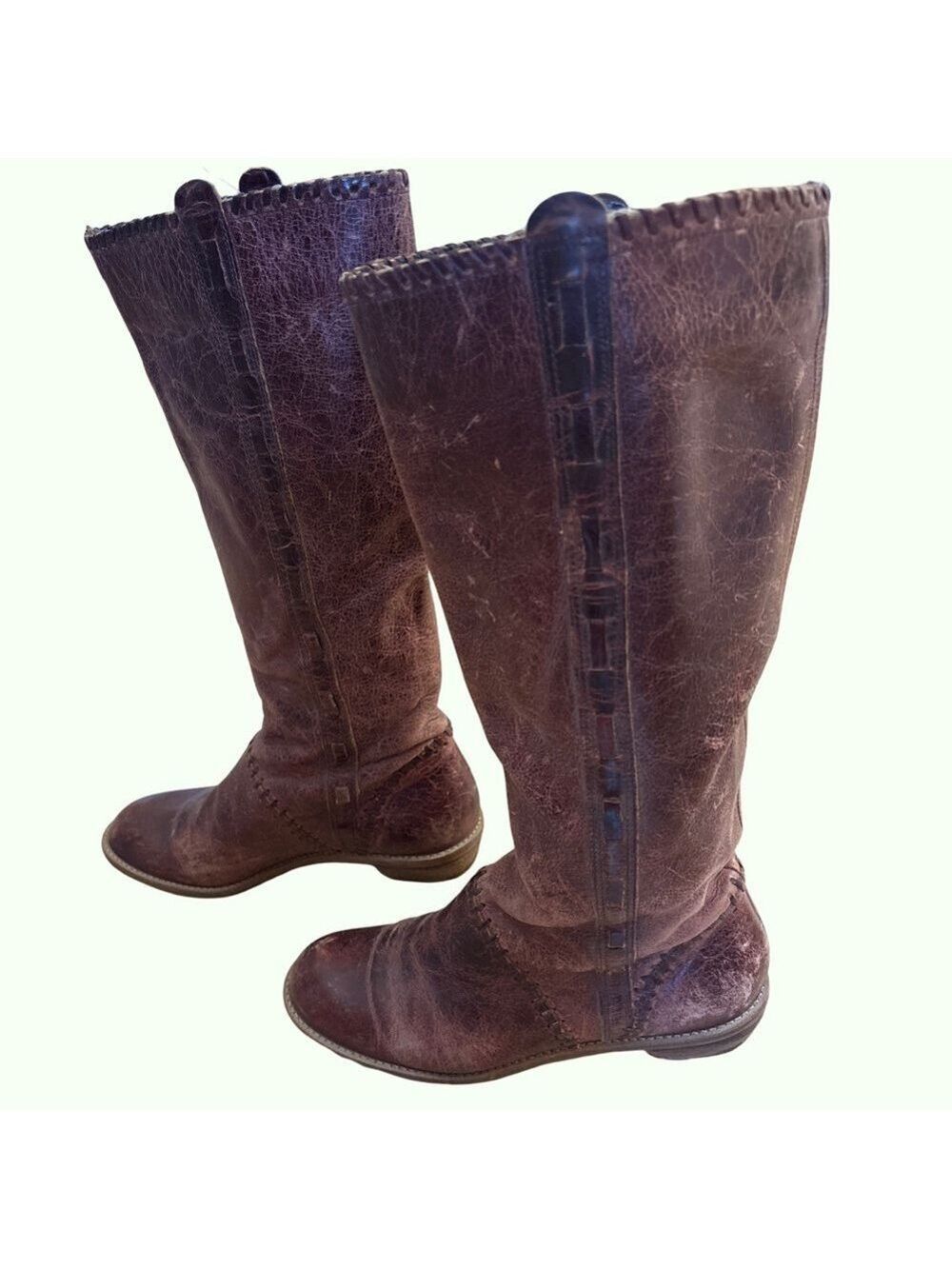 Lucky Penny Brown Leather Boots with Equestrian Style 6.5